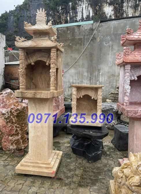 Cây hương đá - Mẫu miếu bàn thờ thiên bằng đá đẹp bán Bắc Ninh